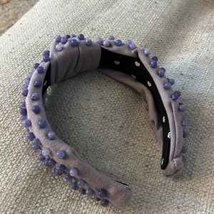 Purple Lele Sadoughi beaded canvas